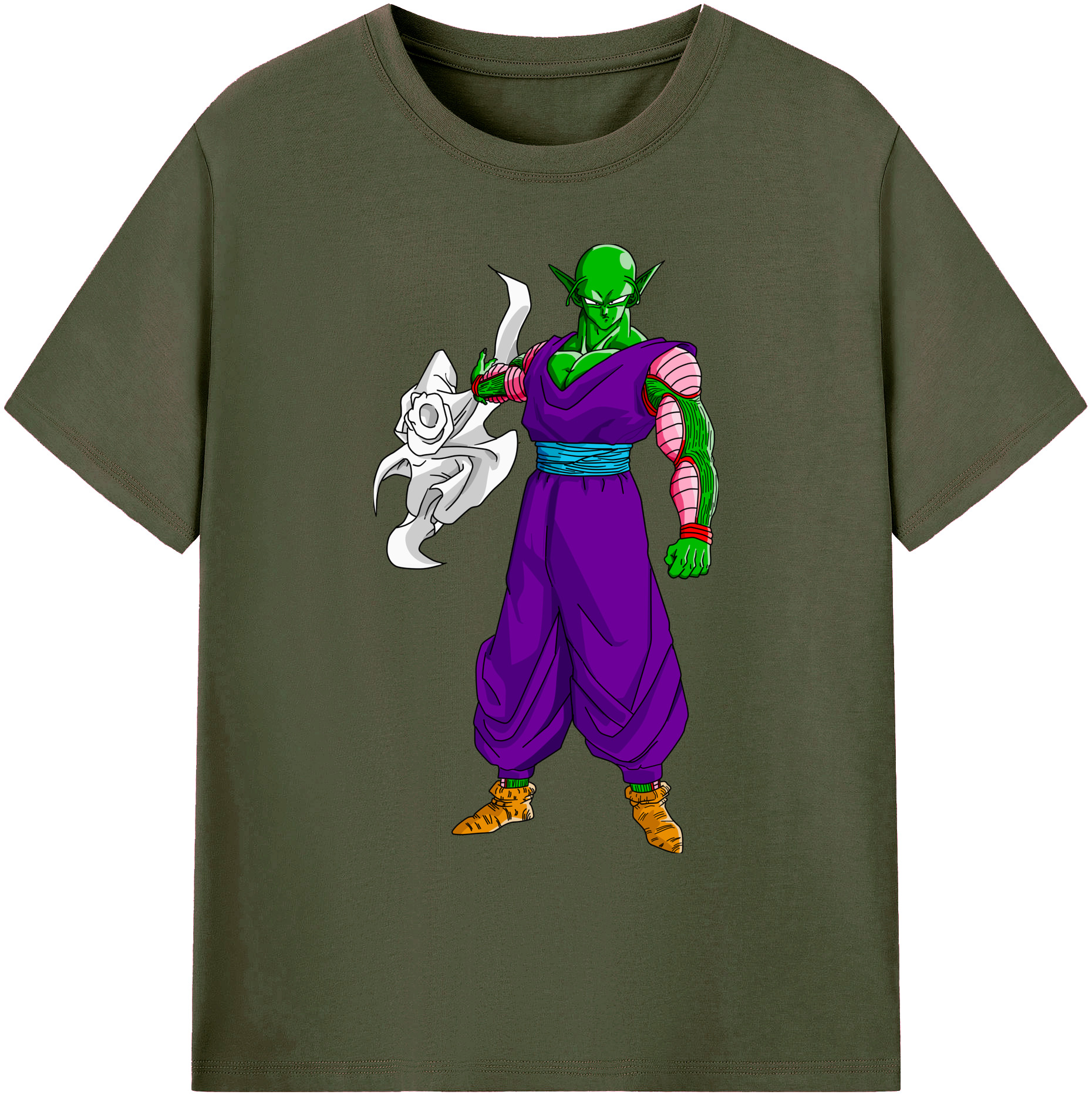 （画像用） ドラゴンボール ピッコロ DRAGON BALL Piccolo 綿100％ メンズ半袖Tシャツ｜肌触りやわらか＆通気性